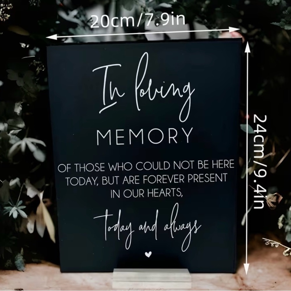 In Loving Memory Wedding Sign Decor - Picture 2 of 2